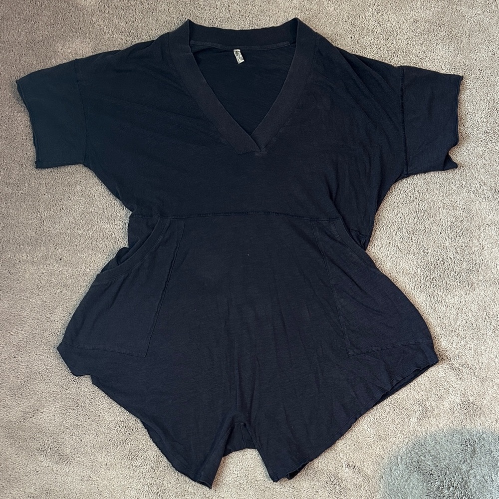 FP Movement by Free People Black hot shot romper